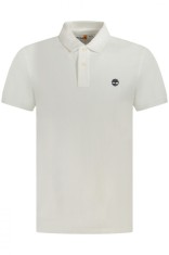Timberland Tricou polo Millers River Pique barbati, cu logo brodat, Regular fit, Alb, S foto