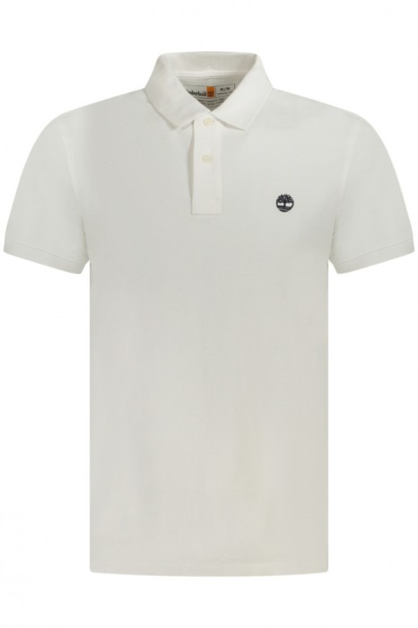 Timberland Tricou polo Millers River Pique barbati, cu logo brodat, Regular fit, Alb, S