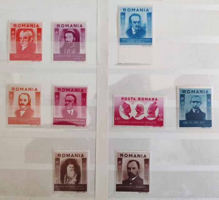 ROMANIA 1943 - Figuri Ardelene - LP 155 - serie MNH** lipsa o valoare, nestamp.