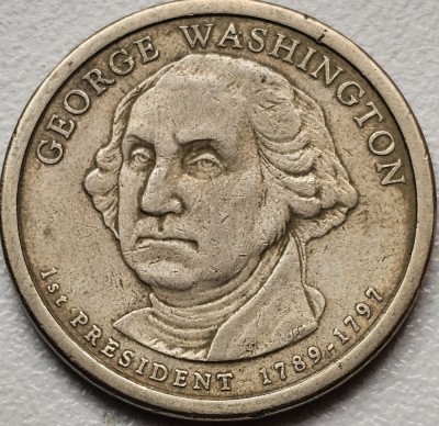 1 Dollar 2007 USA, George Washington - 1st President - 1789-1797, km#401 foto