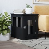 VidaXL Mobilier tip ladă pentru c&acirc;ini negru 45x62x59 cm lemn prelucrat