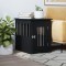 vidaXL Mobilier tip ladă pentru c&acirc;ini negru 45x62x59 cm lemn prelucrat
