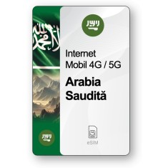 eSIM Internet Arabia Saudită, valabil 7 zile, trafic 1 GB, Standard