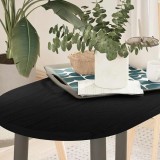 VidaXL Blat de masă maro &icirc;nchis 80x40x2 cm lemn masiv de stejar oval