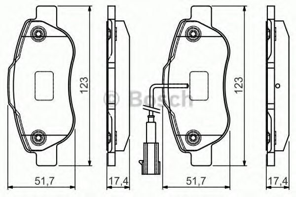 Set placute frana,frana disc FIAT PUNTO (199) (2012 - 2016) BOSCH 0 986 495 097