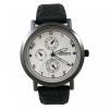 Ceas Dama Geneva Butterfly Negru Argintiu, Cadran Alb, Curea Silicon Negru, Analog, Quartz