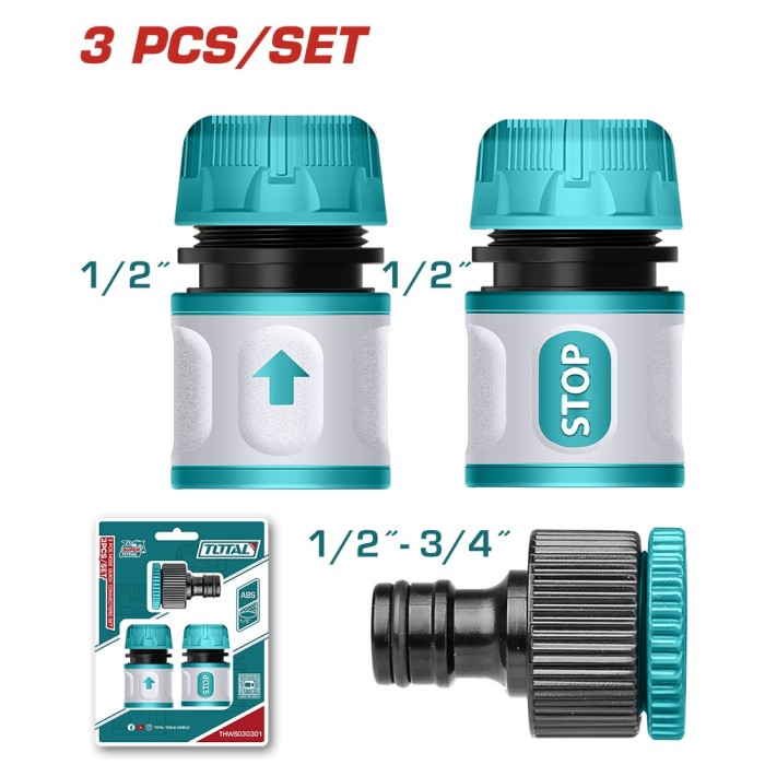 TOTAL - CONECTORI - 1/2&quot; - SET 3 BUC PowerTool TopQuality