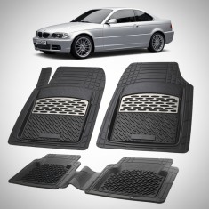 Covorase Cauciuc tip tavita Compatibile BMW Seria 3 E46 Coupe (1998&ndash;2006) Silver