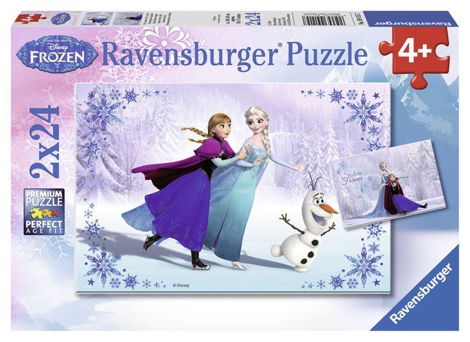 Puzzle Frozen Surori Pentru Totdeauna, 2X24 Piese