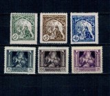 Cehoslovacia 1919 - Legionari, uzuale, serie dantelata nestampilata cu sarniere
