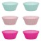 Forme de Silicon Cupcake, Set 6 Bucăți, Multicolor, Diametru 7cm, &Icirc;nălțime 3cm