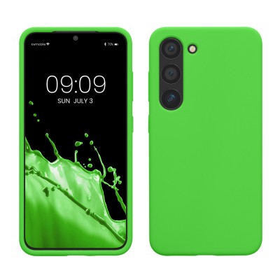 Husa kwmobile pentru Samsung Galaxy S23, Silicon, Verde , 60273.159 foto