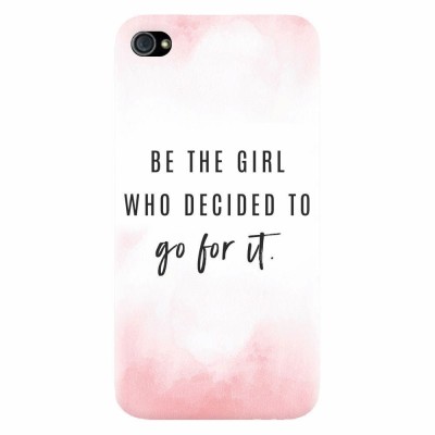 Husa silicon pentru Apple Iphone 4 / 4S, Quotes Pink foto