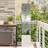 vidaXL Ecran de intimitate pentru grădină Floral Argintiu 32 x 140 cm