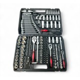Trusa de scule profesionala 216 piese , chei tubulare, clichet, biti, accesorii