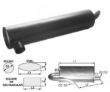 Toba de esapament rotunda 635 mm 108TA4300 pentru stivuitor Jungheinrich