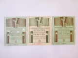 Italia lot 3 bilete intrare de colecție Direcția Generală a Antichităților și Artelor Frumoase cu securile fasciste din 1938,vedeți imaginile
