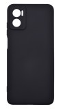 Husa de protectie din silicon pentru Motorola Moto E22, SoftTouch, interior microfibra, Negru