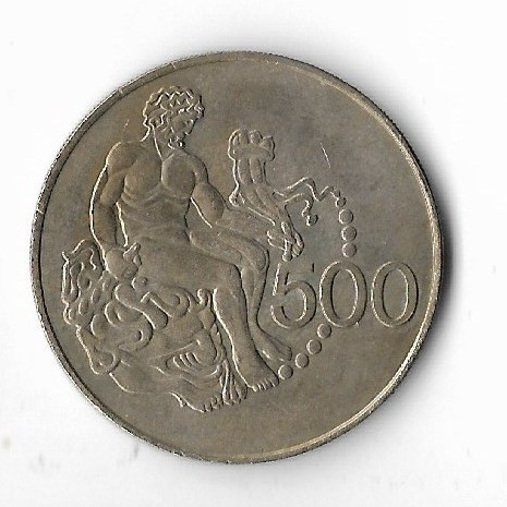 Moneda 500 mils 1975 - Cipru