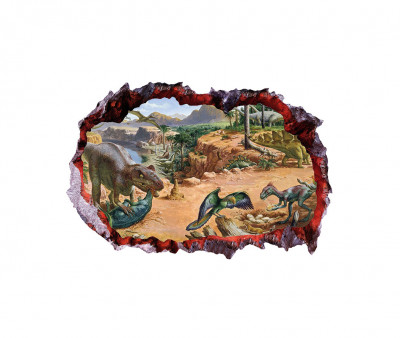 Sticker decorativ cu Dinozauri, 85 cm, 4219ST-1 foto