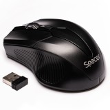 MOUSE Spacer, PC sau NB, wireless, 2.4GHz, optic, 1600 dpi, butoane/scroll 4/1,buton ON/OFF, negru, &quot;SPMO-W02&quot; (timbru verde 0.18 lei)