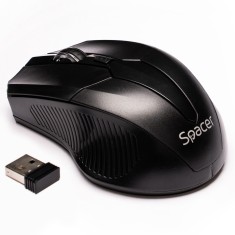 MOUSE Spacer, PC sau NB, wireless, 2.4GHz, optic, 1600 dpi, butoane/scroll 4/1,buton ON/OFF, negru, &quot;SPMO-W02&quot; (timbru verde 0.18 lei)