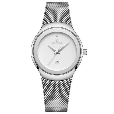 Ceas dama Naviforce, Clasic, Elegant, Business, Analog, Mecanism Quartz, 3 ATM, Argintiu foto