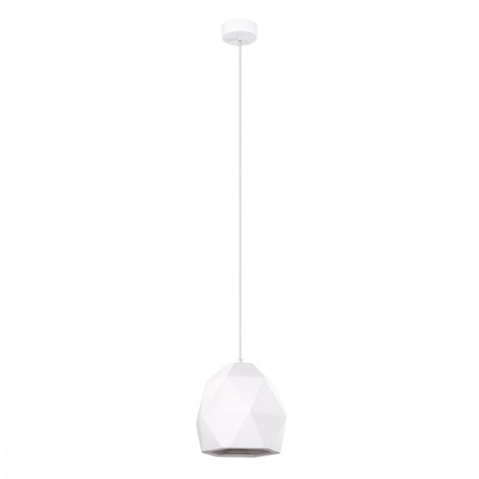 Lampă Suspendată Mint Alb Ceramic 1 Bec Diamant Modern De Interior