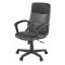 Scaun birou HM Bjorn, piele ecologica, mecanism balans, suport lombar, cotiere tapitate, 90 kg, gri/negru
