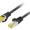 Patch Cord RJ45 S/FTP Cat 6a LSZH LANBERG PCF6A-10CU-2000-BK 2m Negru
