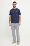 Karl Lagerfeld pijama bărbați, culoarea albastru marin, cu imprimeu, A2M45006