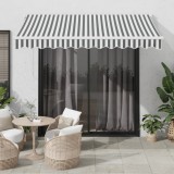 vidaXL Copertină retractabilă antracit/alb, 3x2,5 m, textil/aluminiu 3216103
