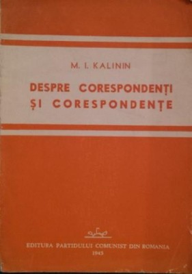 DESPRE CORESPONDENTI SI CORESPONDENTE foto
