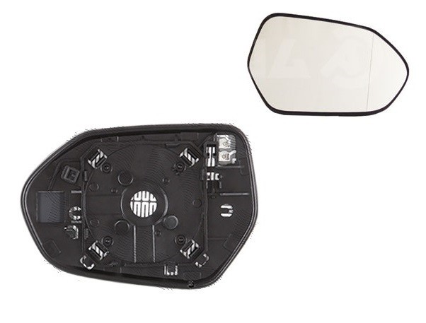 Geam oglinda exterioara cu suport fixare Toyota Prius (Xw50), 01.2016-, Dreapta, incalzita; geam convex; cromat