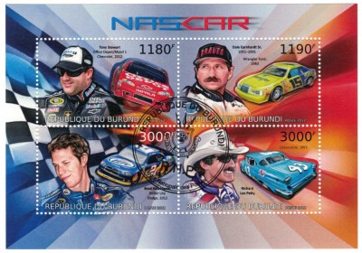 BURUNDI 2012 - Masini de curse, NASCAR / colita noua foto