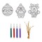 Set Creativ Crăciun, 13 Bucăți, Figurine Spumă, Multicolor, Include Markere și Fr&acirc;nghii