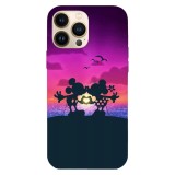 Husa compatibila cu Apple iPhone 15 Pro Max, Viceversa, model Mickeys love at sunset , Silicon, TPU, Transparent, Carcasa