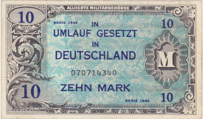 GERMANIA 10 MARCI MARK 1944 VF foto