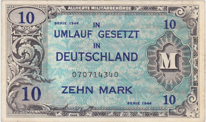 GERMANIA 10 MARCI MARK 1944 VF