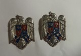 S 15 - semne de arma - metalice - servicii - argintii - 3.5/2.3 cm