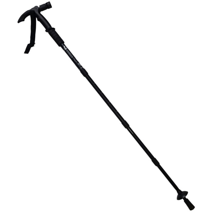 Baston extensibil DEPOX&reg;, Ol Helper, aluminiu, lampa LED, 110 cm, negru