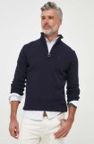 Barbour pulover de lana barbati, culoarea albastru marin, light, cu turtleneck