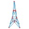 Jucarie din bambus Flexistix - Turnul Eiffel (62 piese)