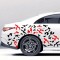 Set 2 stickere autoadezive Tuning in doua culori, model &quot;Paint Stains&quot;,