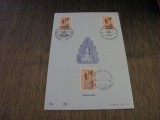 3 Timbre Obliterate cu Ștampile Speciale Spa, Ediție Limitată Echophil ,Carton Filatelic Belgia 1975 &ndash;Thermalisme