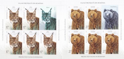 FAUNA PROTEJATA DIN ROMANIA,MINICOLI,2019,Lp.2237, MNH ** ROMANIA . foto