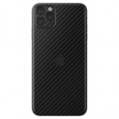 Set Folii Skin Acoperire 360 Compatibile cu Apple iPhone 11 Pro Max - ApcGsm Wraps Carbon Black