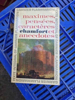 Chamfort - Maximes et Pensees Caracteres et Anecdotes foto