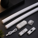 Pachet Promo 2x Baghete LED Link 120cm 60W Kit Complet Accesorii Cadou Lumină Rece 6000K Senzor Inteligent Inclus Sistem Modular Montaj Ușor Rapid