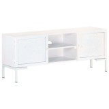 VidaXL Comodă TV, alb, 115x30x46 cm, lemn masiv de mango